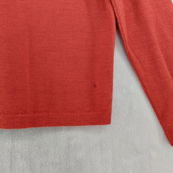 NEW Brandini WoolMark Merino Red Knit Mock Turtleneck Sweater P5586 - Picture 6 of 8
